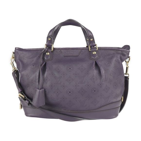 Louis Vuitton Stella PM Handbag Monogram Purple Gold Shoulder Tote Bag - Picture 1 of 9
